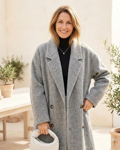 ExpressOutlet24 - Lamin | Double-Breasted Loose-Fit Coat Women