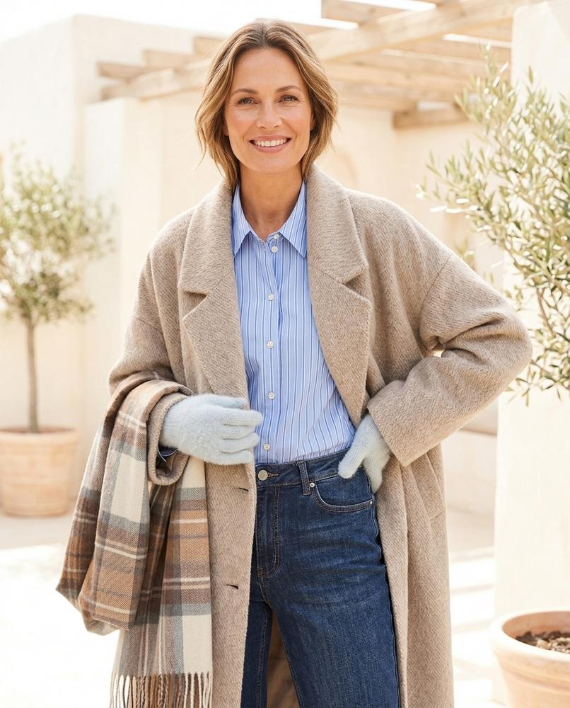 ExpressOutlet24 - Lamin | Double-Breasted Loose-Fit Coat Women