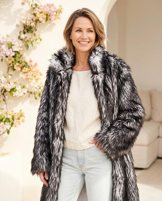 ExpressOutlet24 - Noron | Faux-Fur LED-Lit Coat Women