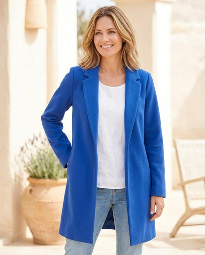 ExpressOutlet24 - Lamon | Open-Front Relaxed-Fit Coat Women