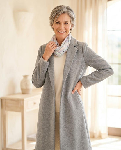 ExpressOutlet24 - Lamon | Open-Front Relaxed-Fit Coat Women