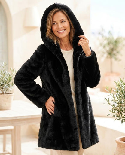 ExpressOutlet24 - Kesol | Hooded Faux Fur Coat Women