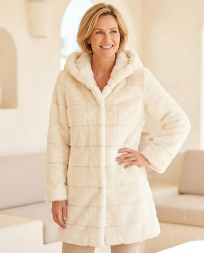 ExpressOutlet24 - Kesol | Hooded Faux Fur Coat Women