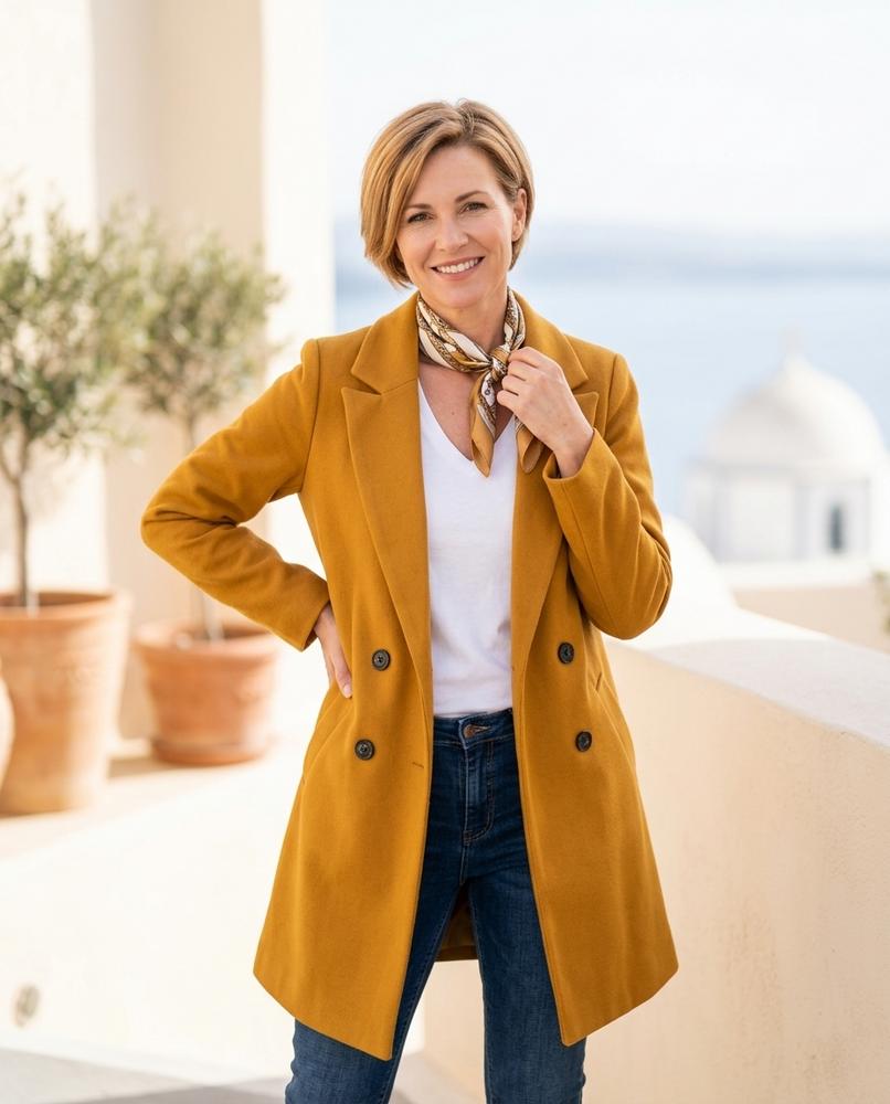 ExpressOutlet24 - Dalan | Double-Breasted Notched Lapel Coat Women