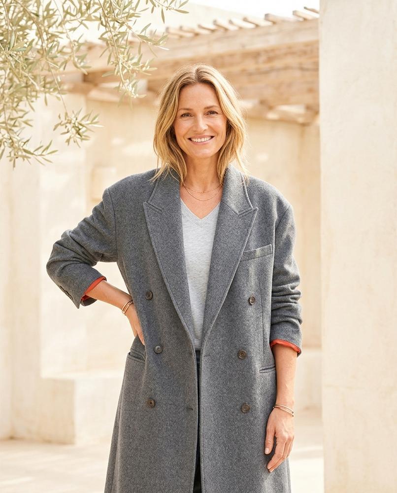 ExpressOutlet24 - Vasil | Double-Breasted Wool-Blend Coat Women