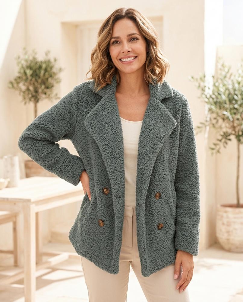 ExpressOutlet24 - Arsan | Double-Breasted Textured Jacket Women