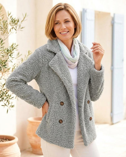 ExpressOutlet24 - Arsan | Double-Breasted Textured Jacket Women