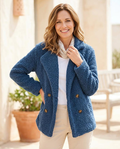 ExpressOutlet24 - Arsan | Double-Breasted Textured Jacket Women