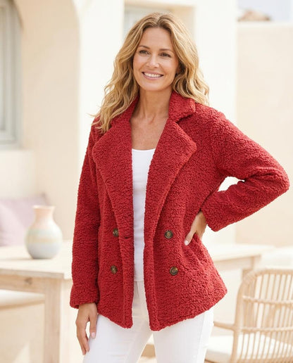 ExpressOutlet24 - Arsan | Double-Breasted Textured Jacket Women
