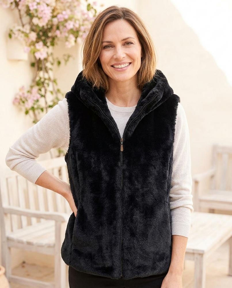 ExpressOutlet24 - Kakar | Hooded Faux-Fur Vest Women