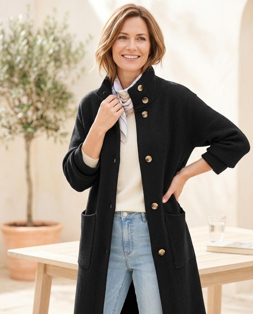 ExpressOutlet24 - Elran | Oversized Single-Breasted Coat Women
