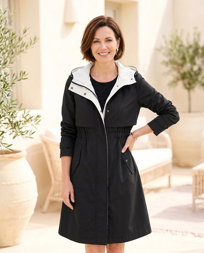 ExpressOutlet24 - Tilor | Hooded Cinched-Waist Coat Women