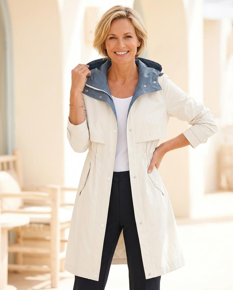 ExpressOutlet24 - Tilor | Hooded Cinched-Waist Coat Women
