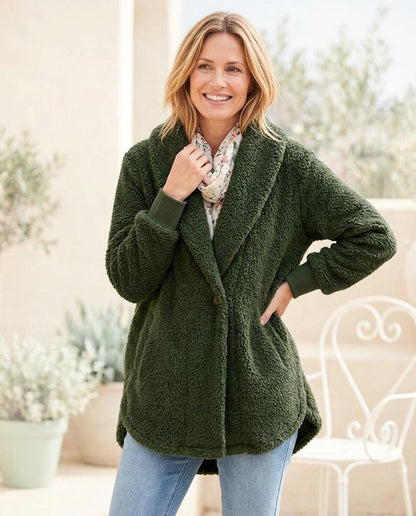ExpressOutlet24 - Nivan | Plush Single-Breasted Jacket Women