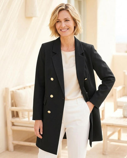 ExpressOutlet24 - Lemel | Double-Breasted Tailored Coat Women