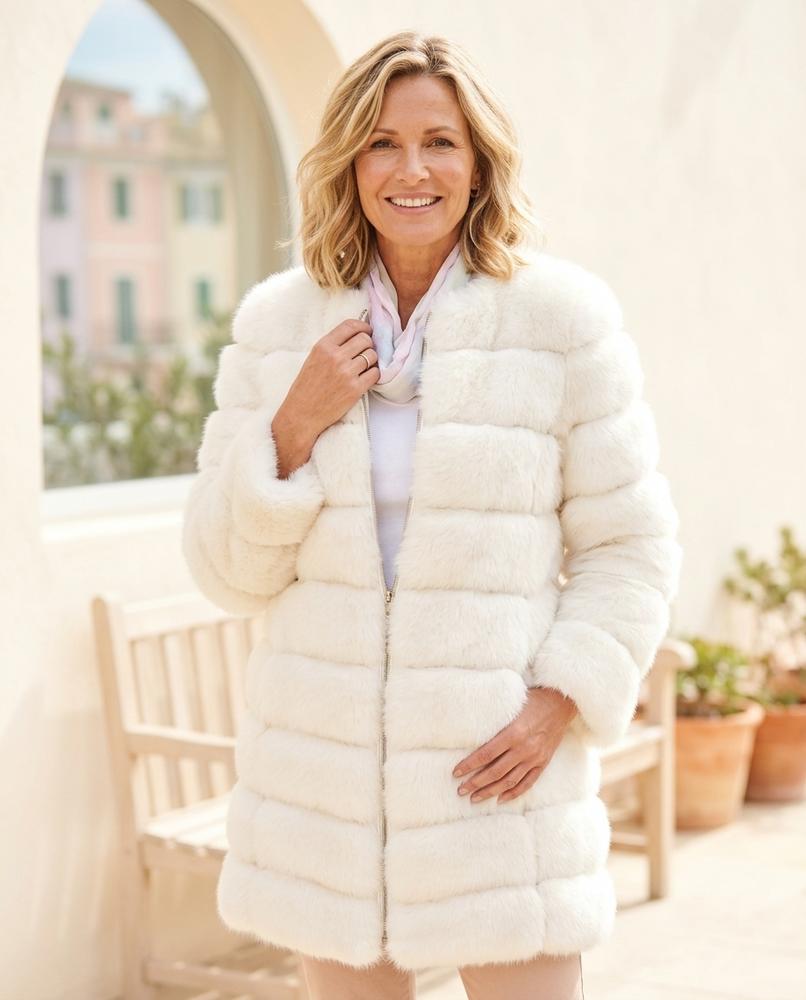 ExpressOutlet24 - Karal | Faux Fur Paneled Coat Women