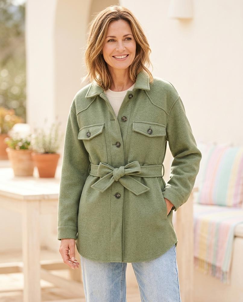 ExpressOutlet24 - Kamor | Belted Button-Up Jacket Women