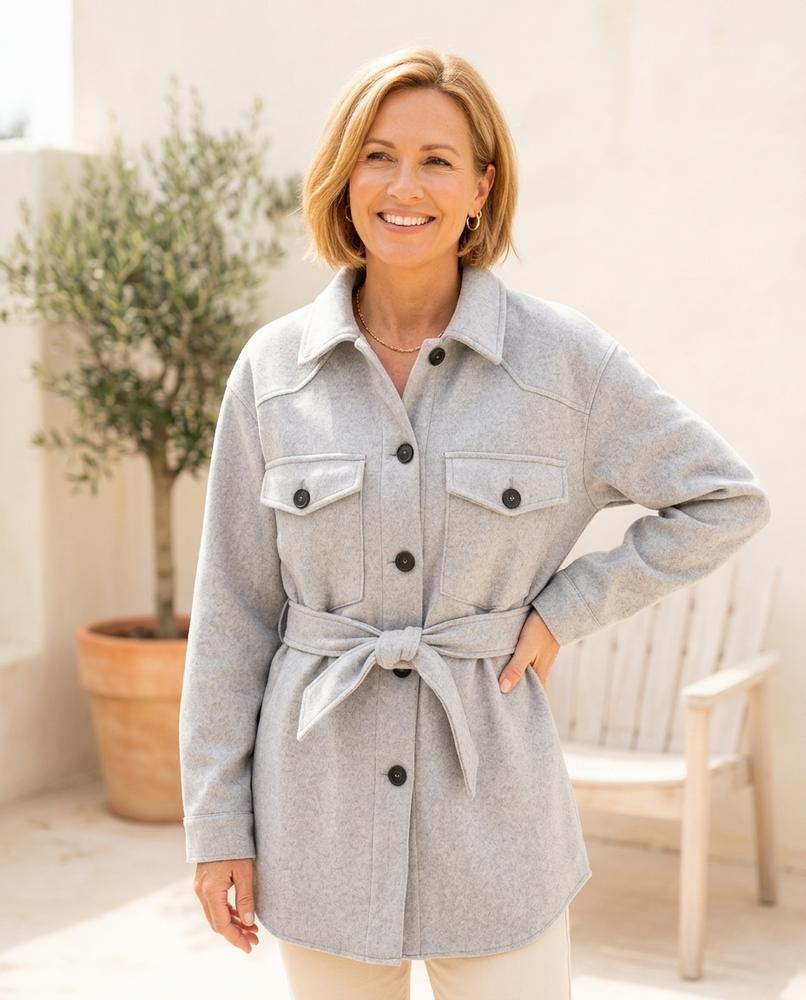 ExpressOutlet24 - Kamor | Belted Button-Up Jacket Women
