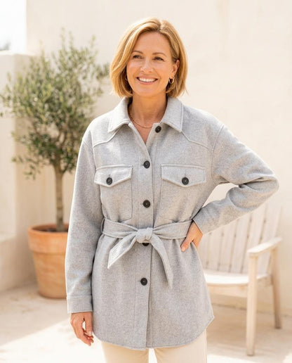 ExpressOutlet24 - Kamor | Belted Button-Up Jacket Women