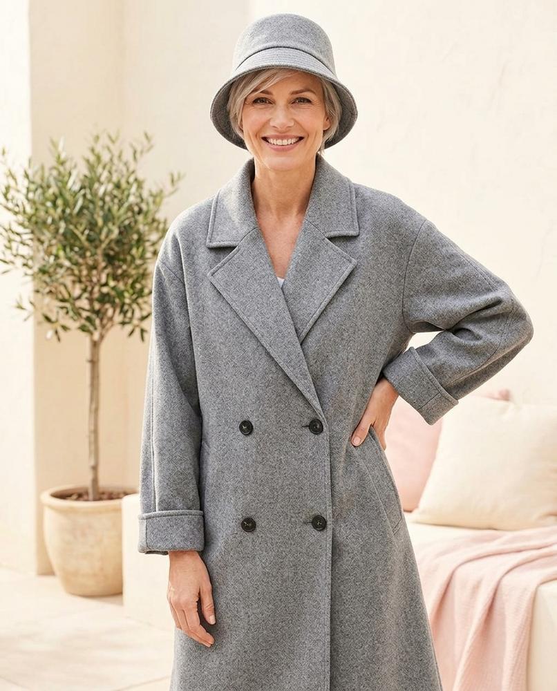ExpressOutlet24 - Yosan | Single-Breasted Heavyweight Coat Women