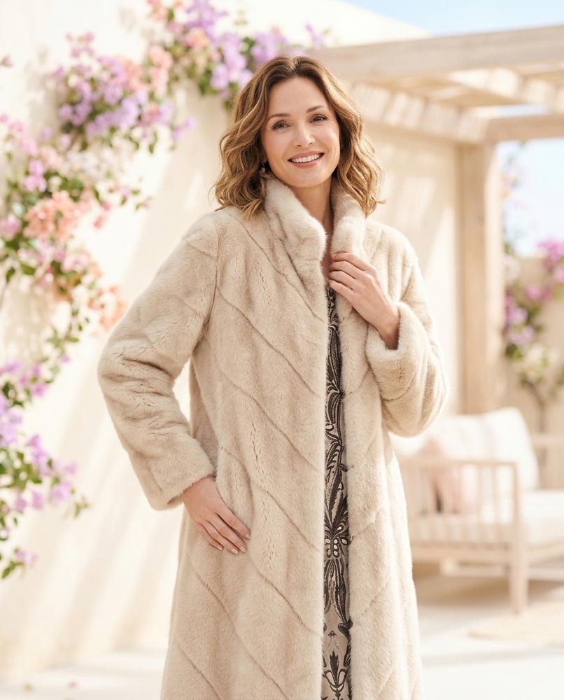 ExpressOutlet24 - Tasen | Textured Faux Fur Coat Women