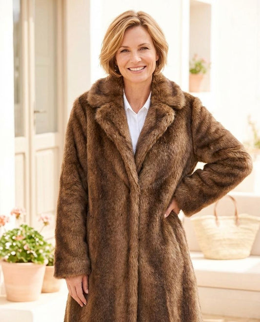 ExpressOutlet24 - Tamon | Faux-Fur Long-Cut Coat Women