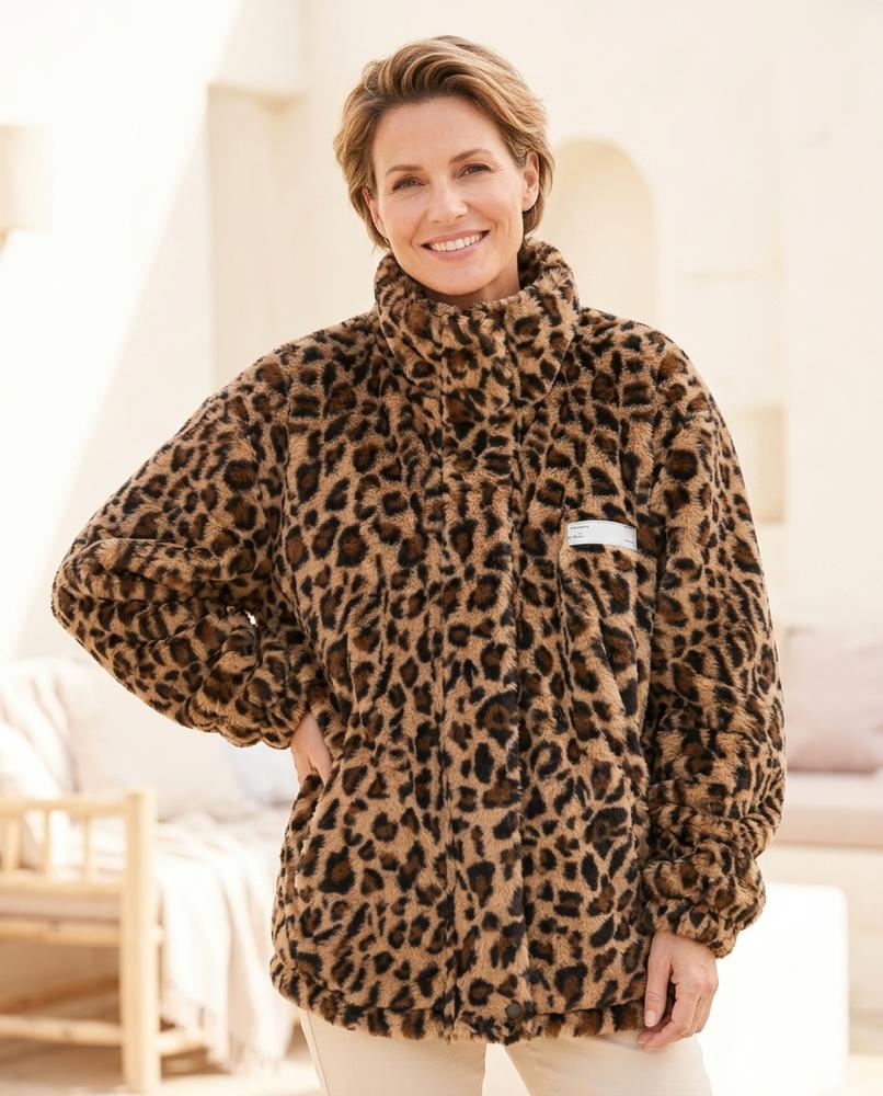 ExpressOutlet24 - Ninor | Leopard-Print High-Collar Jacket Women