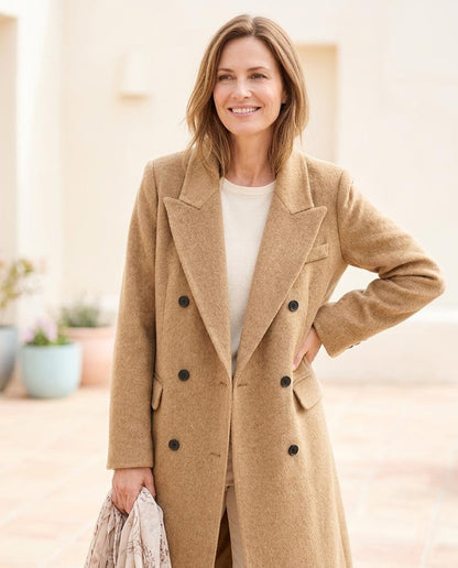 ExpressOutlet24 - Nilin | Double-Breasted Wool Coat Women