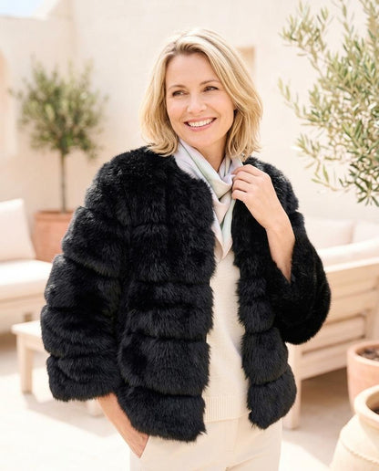 ExpressOutlet24 - Elsin | Faux-Fur Collarless Jacket Women