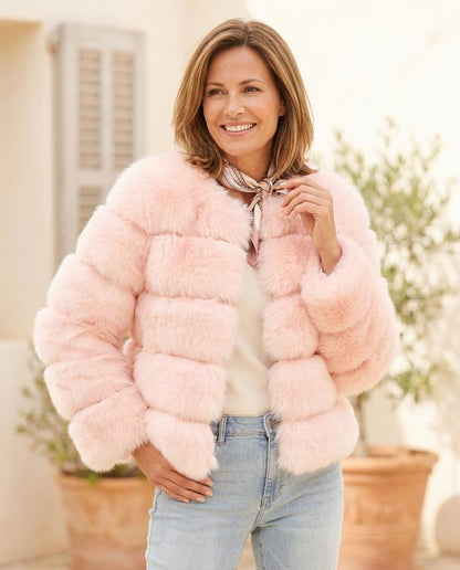 ExpressOutlet24 - Elsin | Faux-Fur Collarless Jacket Women