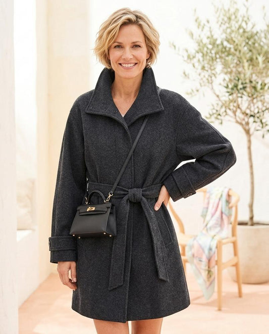 ExpressOutlet24 - Raran | Belted High-Neck Coat Women