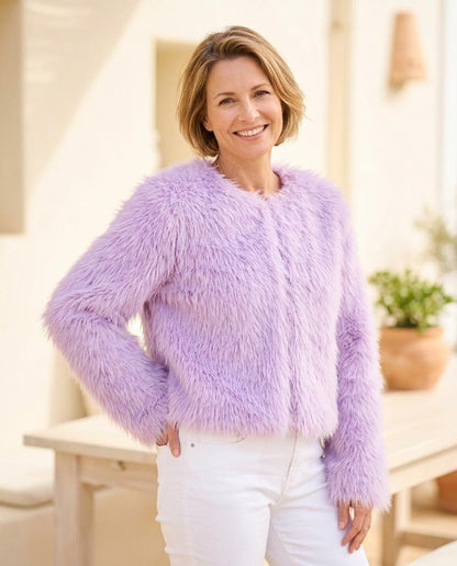 ExpressOutlet24 - Elmar | Collarless Faux Fur Jacket Women