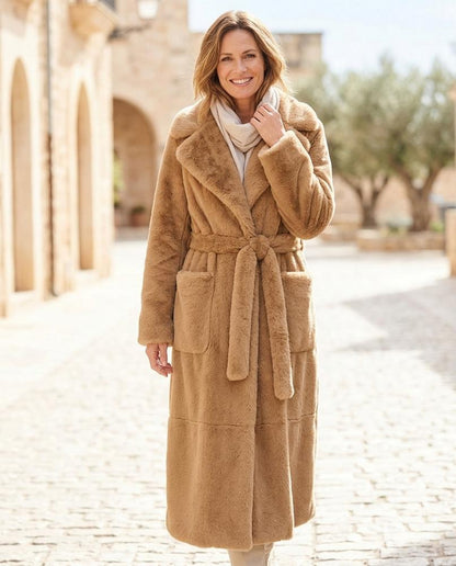 ExpressOutlet24 - Vemon | Belted Plush Coat Women