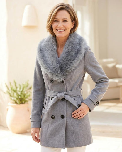 ExpressOutlet24 - Raken | Double-Breasted Belted Coat Women