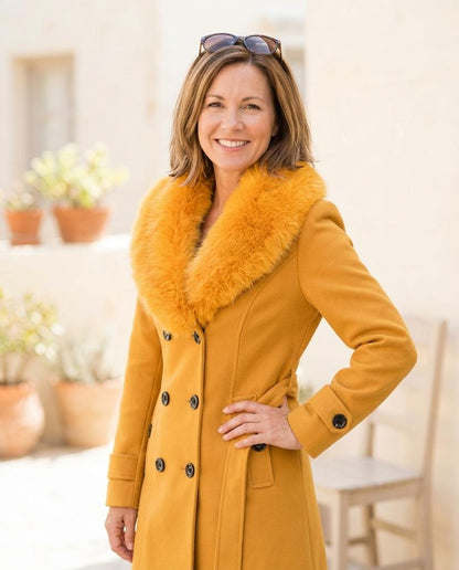ExpressOutlet24 - Raken | Double-Breasted Belted Coat Women