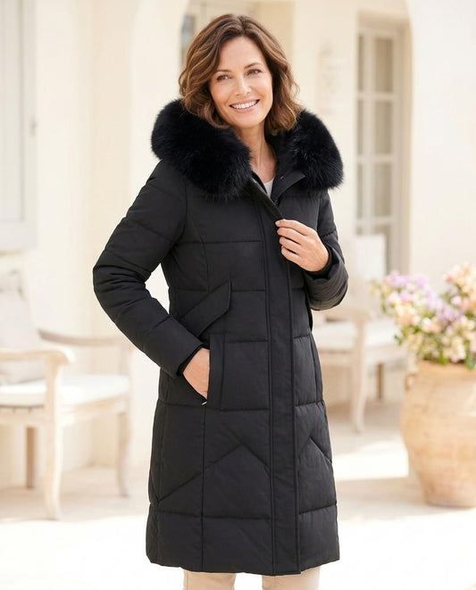 ExpressOutlet24 - Rolev | Quilted Fur-Trimmed Coat Women