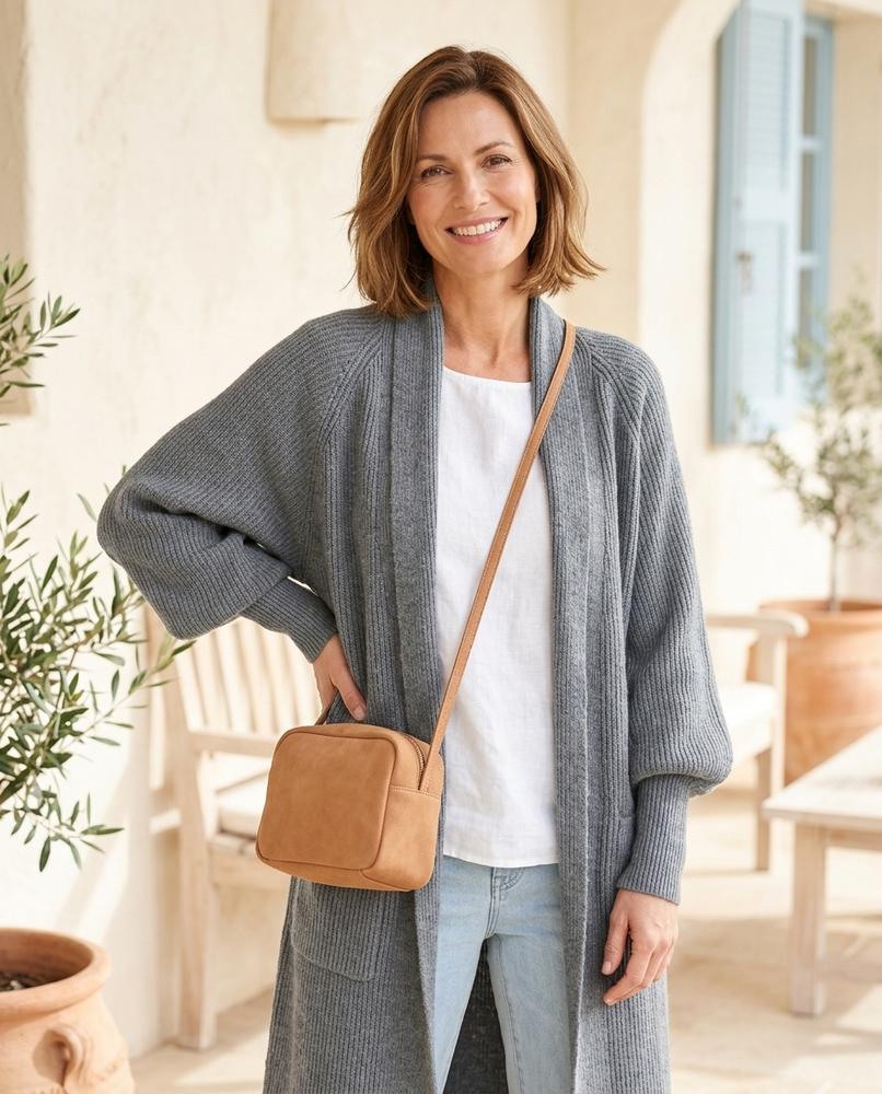 ExpressOutlet24 - Valan | Ribbed Belted Knit Cardigan Women