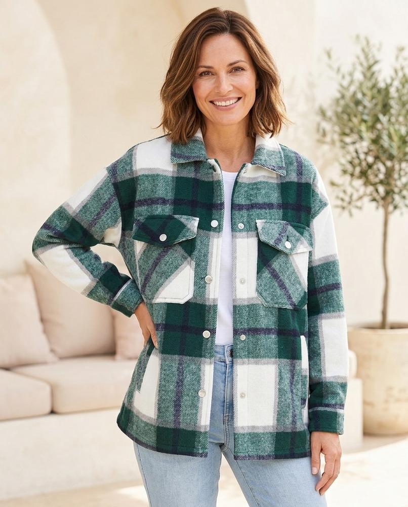 ExpressOutlet24 - Mivel | Plaid Button-Front Jacket Women