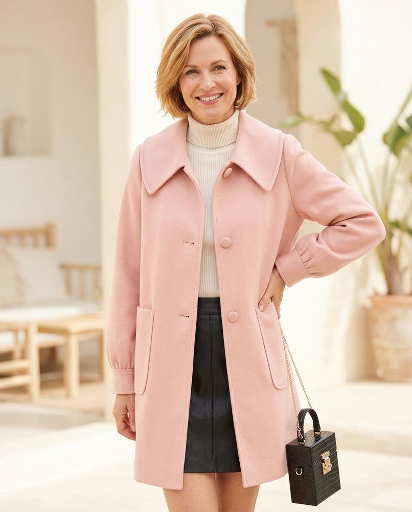 ExpressOutlet24 - Ralar | Heart-Button Single-Breasted Coat Women