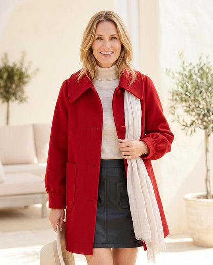 ExpressOutlet24 - Ralar | Heart-Button Single-Breasted Coat Women