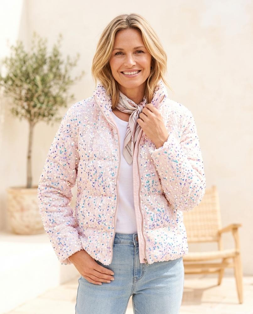 ExpressOutlet24 - Visil | Sequined Padded Jacket Women