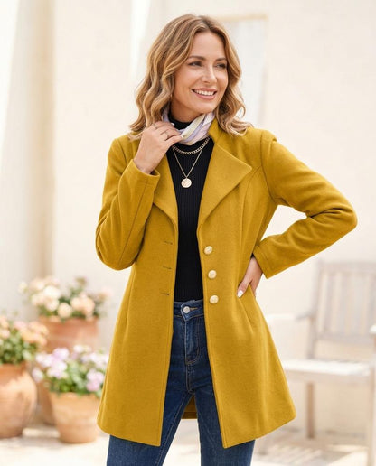 ExpressOutlet24 - Coral | Tailored Buttoned Coat Women