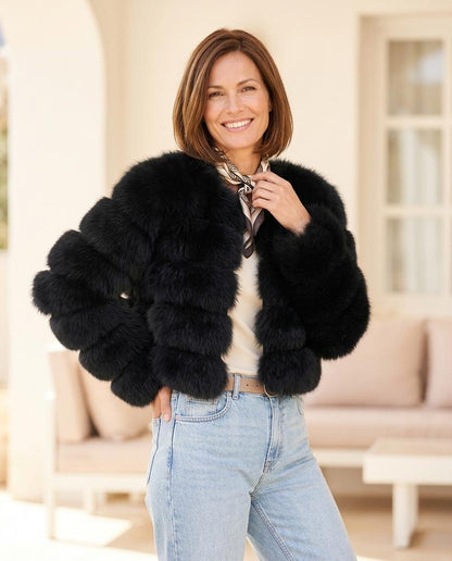 ExpressOutlet24 - Lyvin | Two-Tone Faux Fur Jacket Women