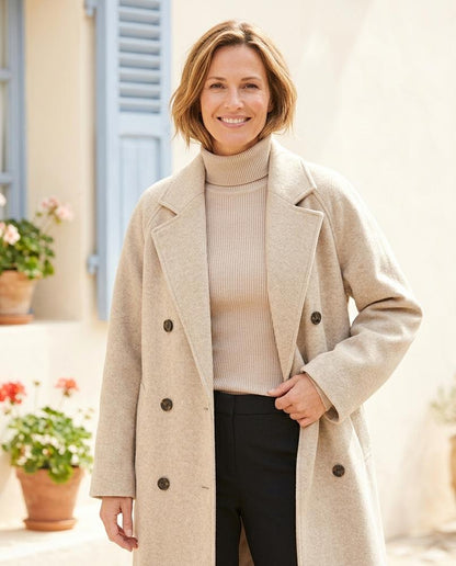ExpressOutlet24 - Kelar | Belted Wrap-Style Coat Women