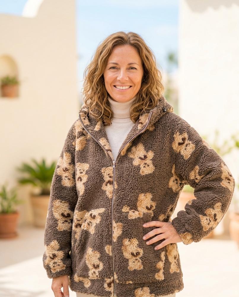 ExpressOutlet24 - Talan | Hooded Patterned Jacket Women