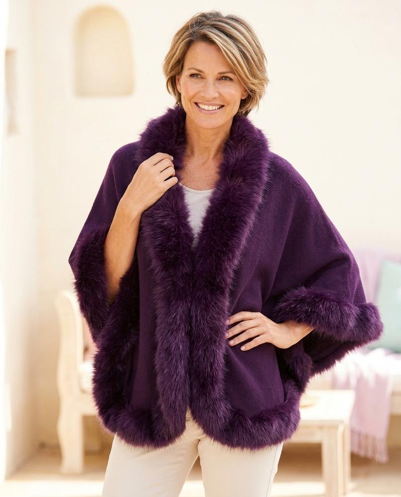 ExpressOutlet24 - Lovan | Fur-Trimmed Open-Front Cardigan Women