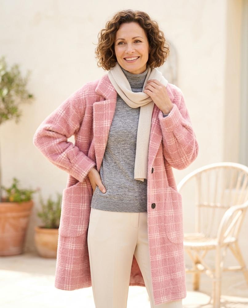 ExpressOutlet24 - Vahal | Plaid Brushed Coat Women