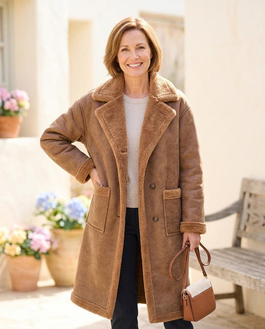 ExpressOutlet24 - Ledan | Sueded Lined Coat Women