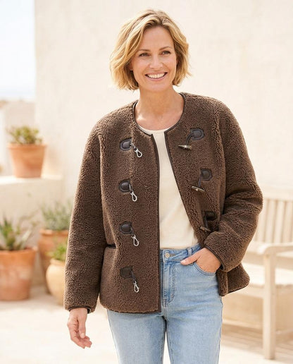 ExpressOutlet24 - Vetal | Sherpa Toggle-Closure Jacket Women