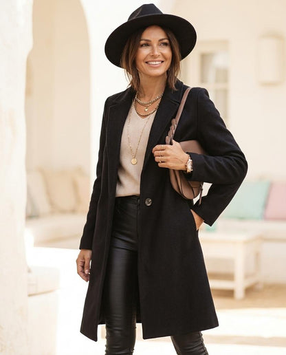 ExpressOutlet24 - Vemor | Single-Breasted Notched-Lapel Blazer Women